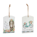 Wooden Wall Decor, 2 Asst: Bicycle, Rabbit,3wp809