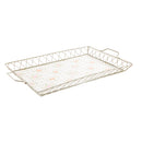 21" Tray with Metal Wire Border, Birds in Blooms,3wtm9863