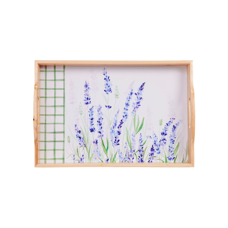 Nested Wood Serving Tray Set, Lavender Fields,3wtn9862