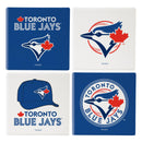 Toronto Blue Jays Ceramic Coasters Set, 4pcs with Wood Caddy
