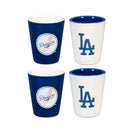 Los Angeles Dodgers 4-Piece Ceramic 2oz. Cup Set