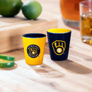 Milwaukee Brewers 4-Piece Ceramic 2oz. Cup Set
