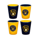 Milwaukee Brewers 4-Piece Ceramic 2oz. Cup Set