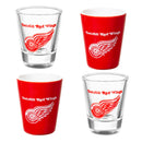 Detroit Red Wings 4-Piece Ceramic and Glass 2oz. Cup Set