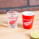 Detroit Red Wings 4-Piece Ceramic and Glass 2oz. Cup Set