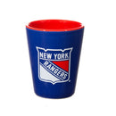 New York Rangers 4-Piece Ceramic and Glass 2oz. Cup Set