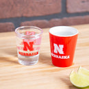 University of Nebraska 4-Piece Ceramic and Glass 2oz. Cup Set