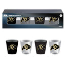 4-Piece Ceramic and Glass 2oz. Cup Set, University of Colorado