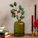 Holly and Berries Fabric Branch