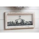 Nativity Scene Hand Painted Screen Wood Frame Wall Decor