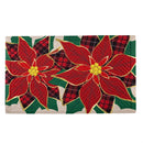 Welcome Poinsettia Embossed Mat