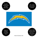 Full Color PVC Mat, 16" x 28", Los Angeles Chargers