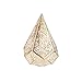 Gold Fire Flame Battery Operated Geomatrix Die Cut Lantern, Small