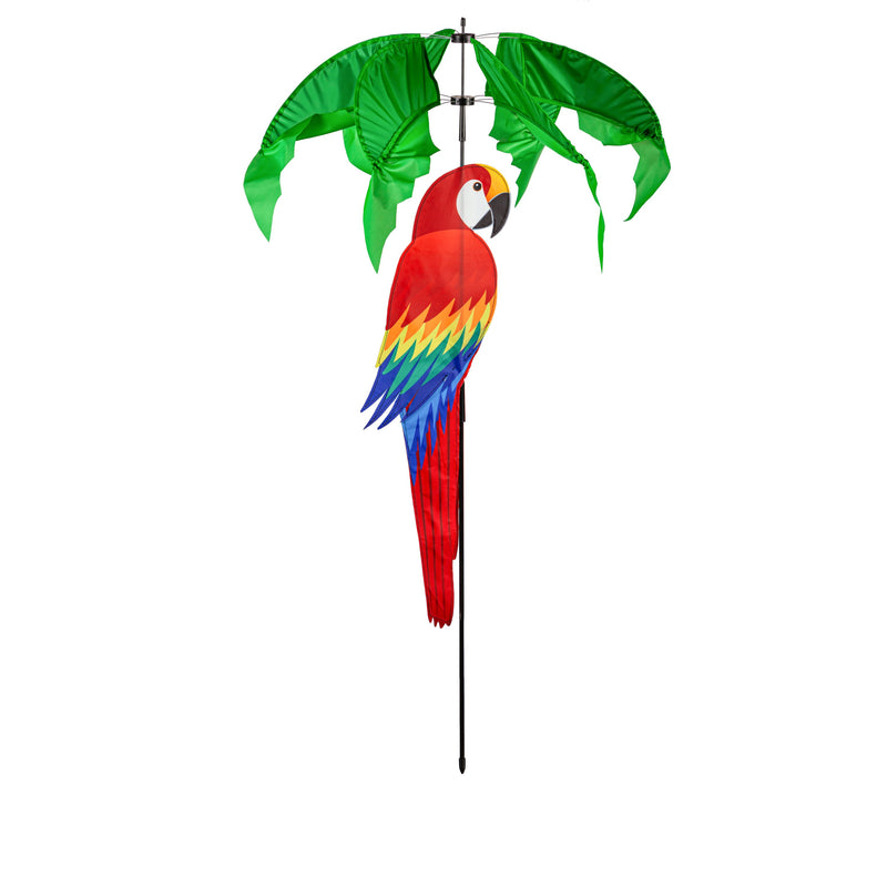 Tropical Bird Pinwheel Spinner, 3 Asst,45482