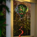 God Bless the USA Solar Lit Burlap Balloon Spinner
