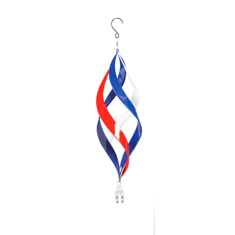 22" Kinetic Hanging Spinner, Red-White-Blue,47m1452