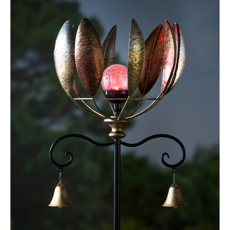 59.5"H Wind Spinner, Copper Leaves,47m1692