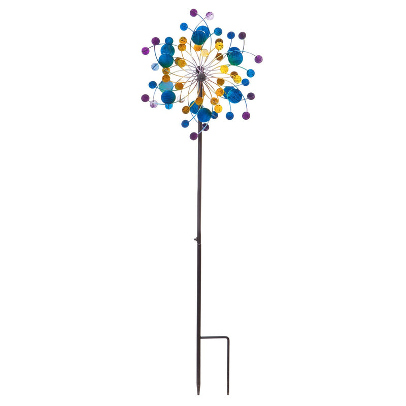 48.5"H Wind Spinner, Blue Confetti,47m1698