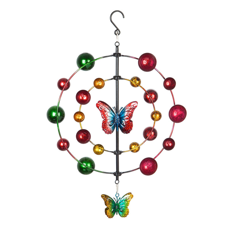 Hanging Wind Twirler, Mulicolored Butterfly,47m2188