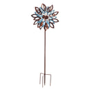 75"H Wind Spinner, Copper and Verdigris Leaves,47m2360