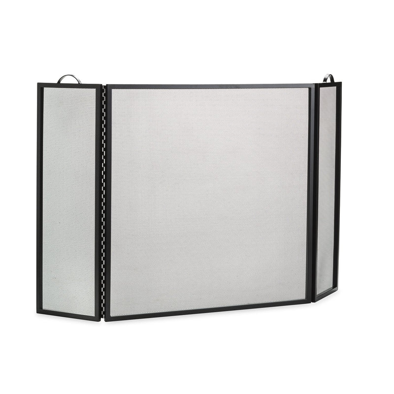 Classic Tri-Fold Flat-Guard Fire Screen - Black,47m2711