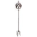 Evergreen Wind,85.5"H Misting Wind Spinner, Copper Sphere,17.5x17.5x85.5 Inches