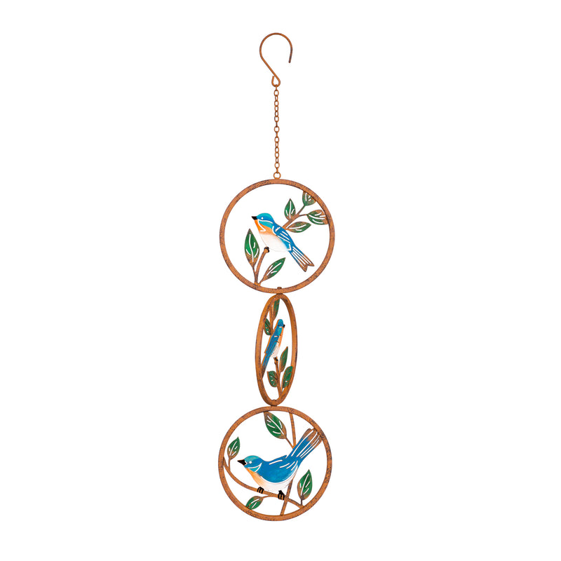 Rusty Friends Hand Painted Hanging Spinning Décor, Set of 2,47m3454