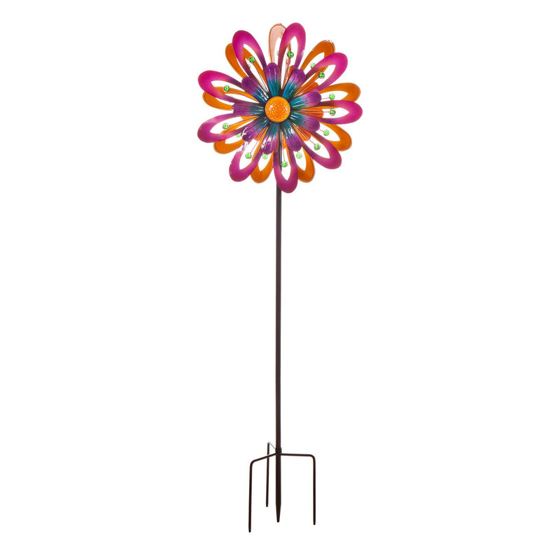 Evergreen Wind,Flower Power Spinner,24x11x74 Inches