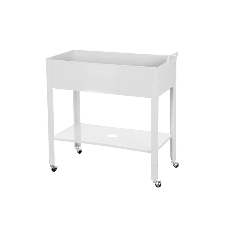 Metal Grow Table with Handle White,47m3672