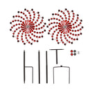 Evergreen Wind,75"H Wind Spinner, Crimson Bubbles,24x10.25x75 Inches