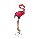 Metal and Glass Flamingo Solar Garden Statuary
