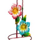 Metal and Glass Flamingo Solar Garden Statuary