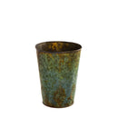 Set of 3 Nested Metal Planter with Leaf Embossing
