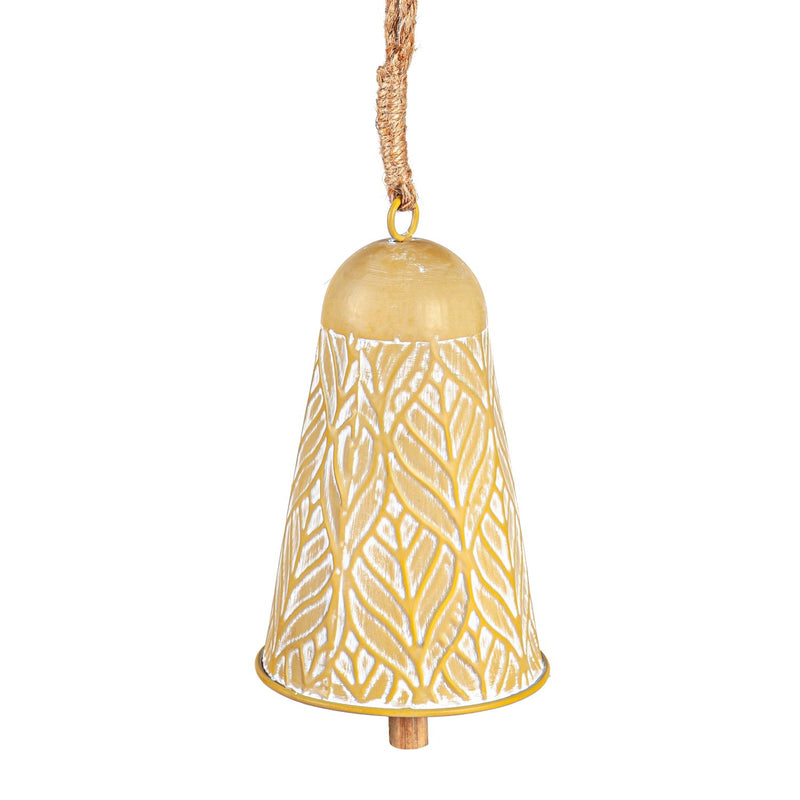 Yellow Rustic Metal Garden Bell,47m4945