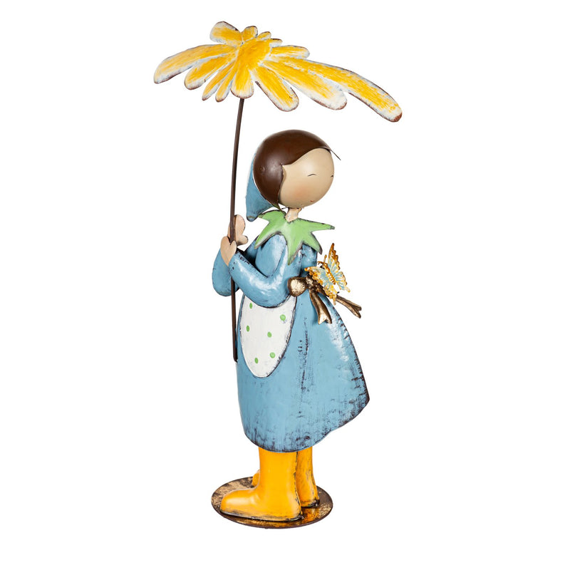 Metal Flower Umbrella Girl,47m5012