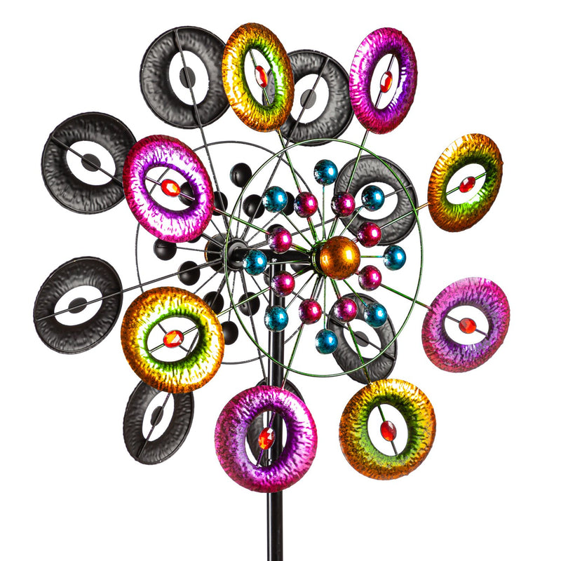 Evergreen Wind,75"H Musical Notes Wind Spinner,22.05x10.24x74.41 Inches