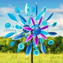 75"H Blue Starburst Wind Spinner