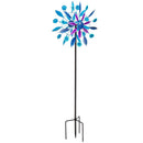 75"H Blue Starburst Wind Spinner