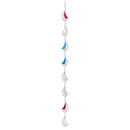 72" H Stained Glass and Metal Sailboat Rain Chain,47m5275