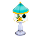 Whimsical Metal Bird House Statuary, Set of 3
