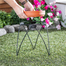 Metal Angled Bird Bath Stand