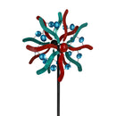 Evergreen Wind,75" Red & Blue Bubble Spinner,10.25x22x74 Inches