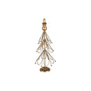 Evergreen Statuary,Golden Metal Trees Statuary, Set of 2,9.06x9.06x24.02 Inches
