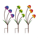 Garden of Wonder Garden Stake, Metal Trio Mushroom, 23", CDU