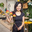 Garden of Wonder Garden Stake, Metal Trio Mushroom, 23", CDU