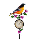 What She Shed Garden Stake, Metal Song Bird Thermometer Garden Stake, 37", CDU