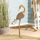 Metal Gold Herons Statue, 40"H