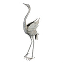 Metal Stone Like Cranes Statue 2 Asst., 43"H