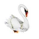 Metal Swan Pair Statues, Set of 2, 14"H