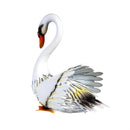 Metal Swan Pair Statues, Set of 2, 14"H